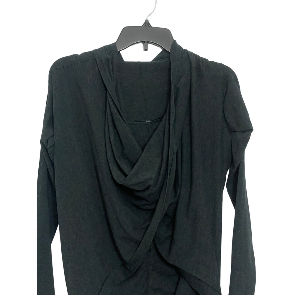 Lululemon Charcoal 10 M/L Long Sleeve Cowl Neck Cross Body Shirt‎